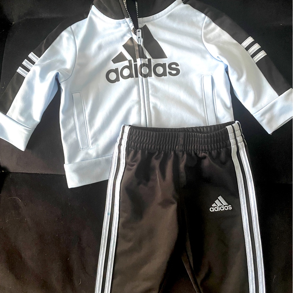 NWT 3 month Adidas Baby Blue Track Suit